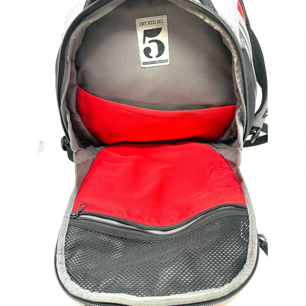 Crumpler Dry Red No. 5 Laptop Backpack Grey Black Red 17L Commuter Bag